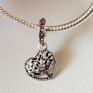 Charm heart.  Fits in Pandora Bracelet.  NWOT